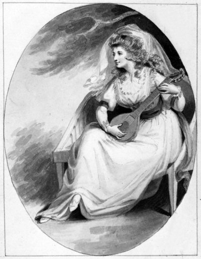 伊丽莎白·法伦（Elizabeth Farren）饰演奥利维亚（Olivia），1785年（笔，墨水和纸上洗） 作者 爱德华·弗朗西斯·伯尼